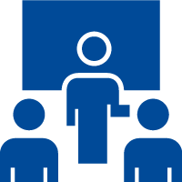 Modern classroom-style meeting space at Astra Business Centre